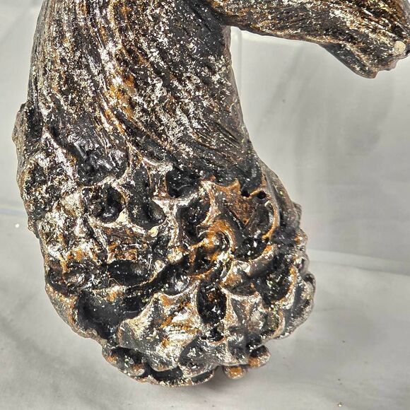 Silver Stag Head Christmas Ornament Metallic Resin - Picture 3 of 7